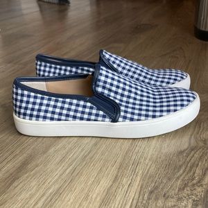 Alex + Alex Trixie Gingham Slip On Sneakers Size 6